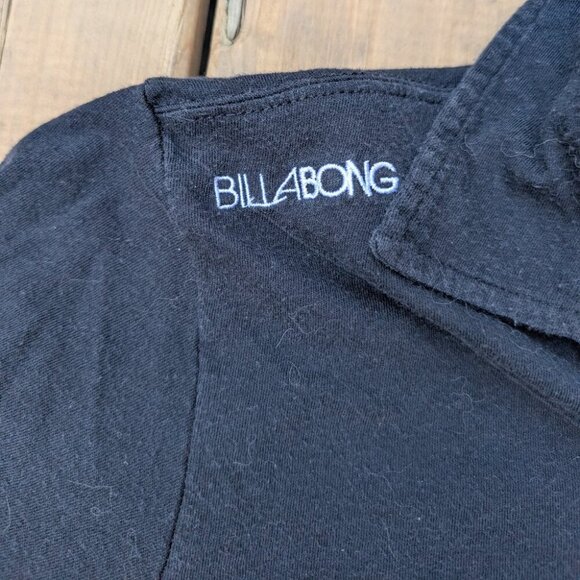 Vintage Men's Billabong Black Polo Shirt Organic Cotton Size XL - Picture 4 of 9